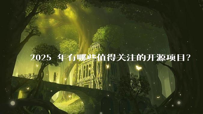 2025 年有哪些值得关注的开源项目?