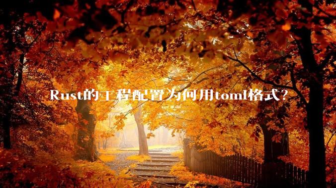 Rust的工程配置为何用toml格式?