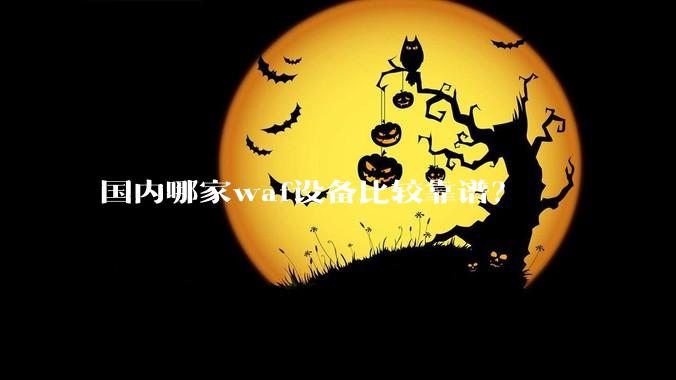 国内哪家waf设备比较靠谱?