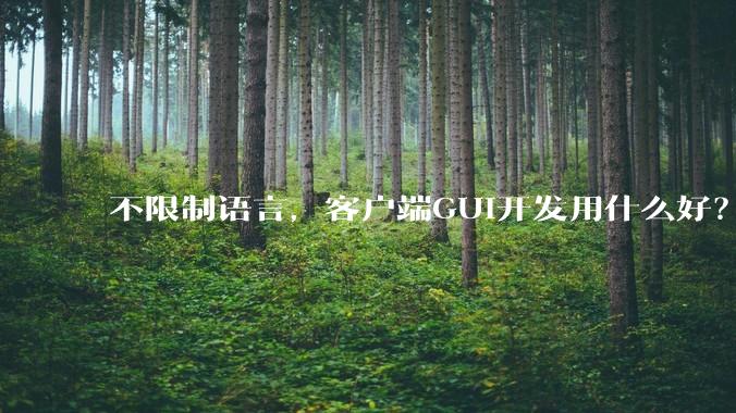 不限制语言,客户端GUI开发用什么好?