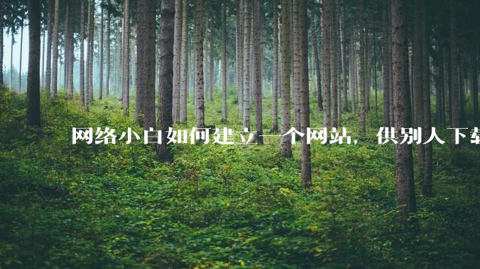 网络小白如何建立一个网站,供别人下载文件(主要是PDF和MP3)?