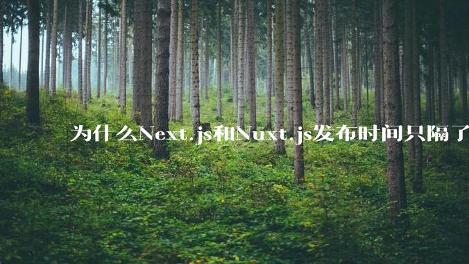 为什么Next.js和Nuxt.js发布时间只隔了几小时?