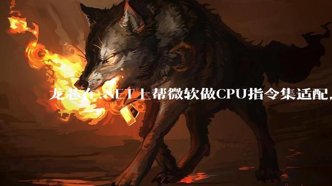 龙芯在.NET上帮微软做CPU指令集适配，为什么到国内.NET开发者这里成了维护龙芯.NET版本?