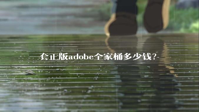 一套正版adobe全家桶多少钱?