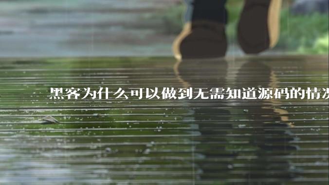 黑客为什么可以做到无需知道源码的情况下找出系统漏洞?