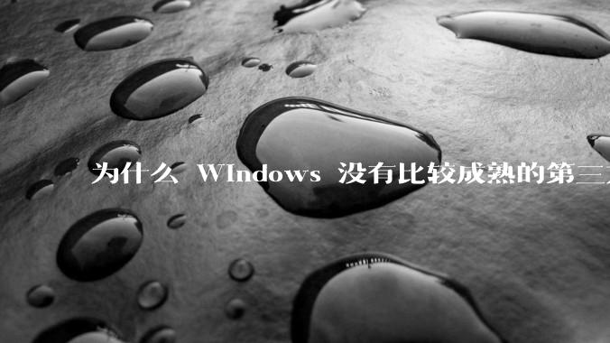 为什么 Windows 没有比较成熟的第三方桌面环境(explorer.exe)?