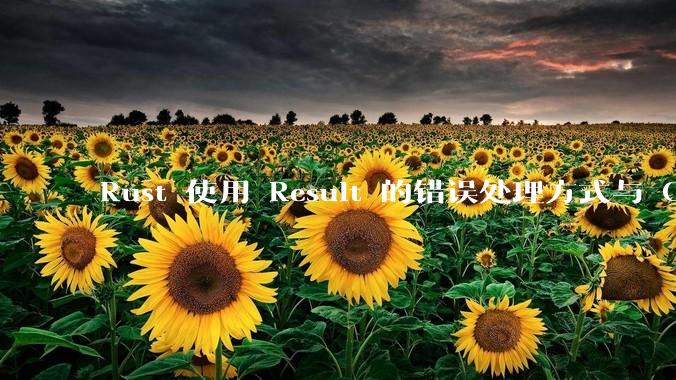 Rust 使用 Result 的错误处理方式与 Golang 使用 error 的方式有什么本质区别?