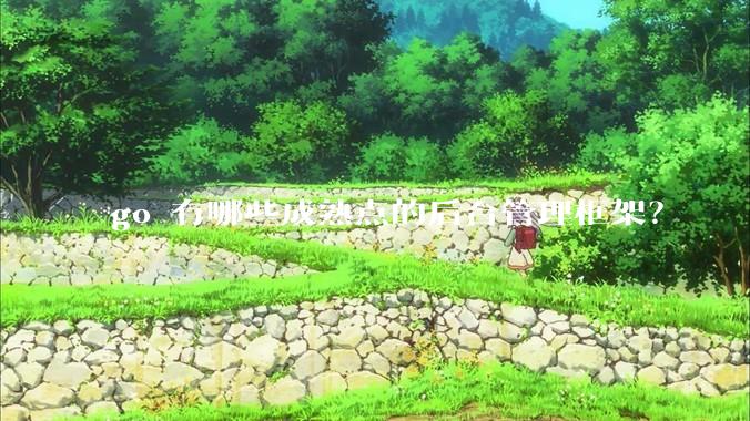 go 有哪些成熟点的后台管理框架?