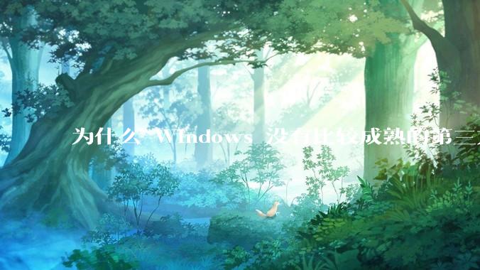 为什么 Windows 没有比较成熟的第三方桌面环境(explorer.exe)?