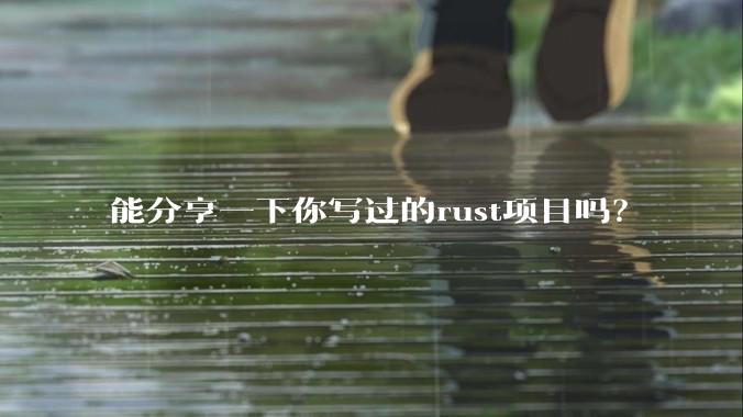 能分享一下你写过的rust项目吗?