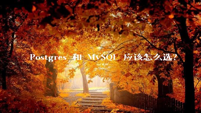 Postgres 和 MySQL 应该怎么选?