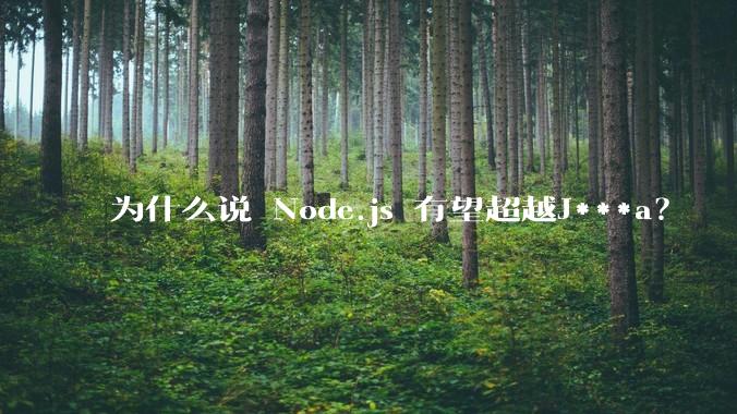 为什么说 Node.js 有望超越J***a？