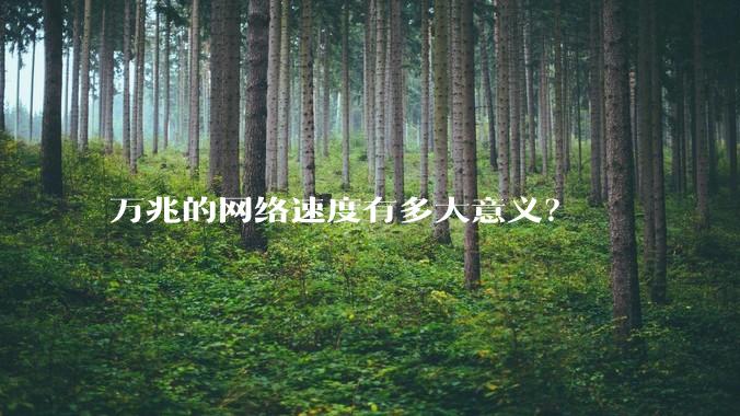 万兆的网络速度有多大意义?