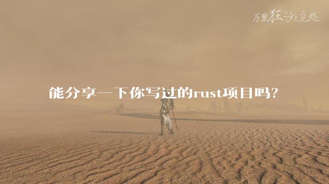 能分享一下你写过的rust项目吗?