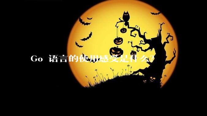 Go 语言的使用感受是什么?